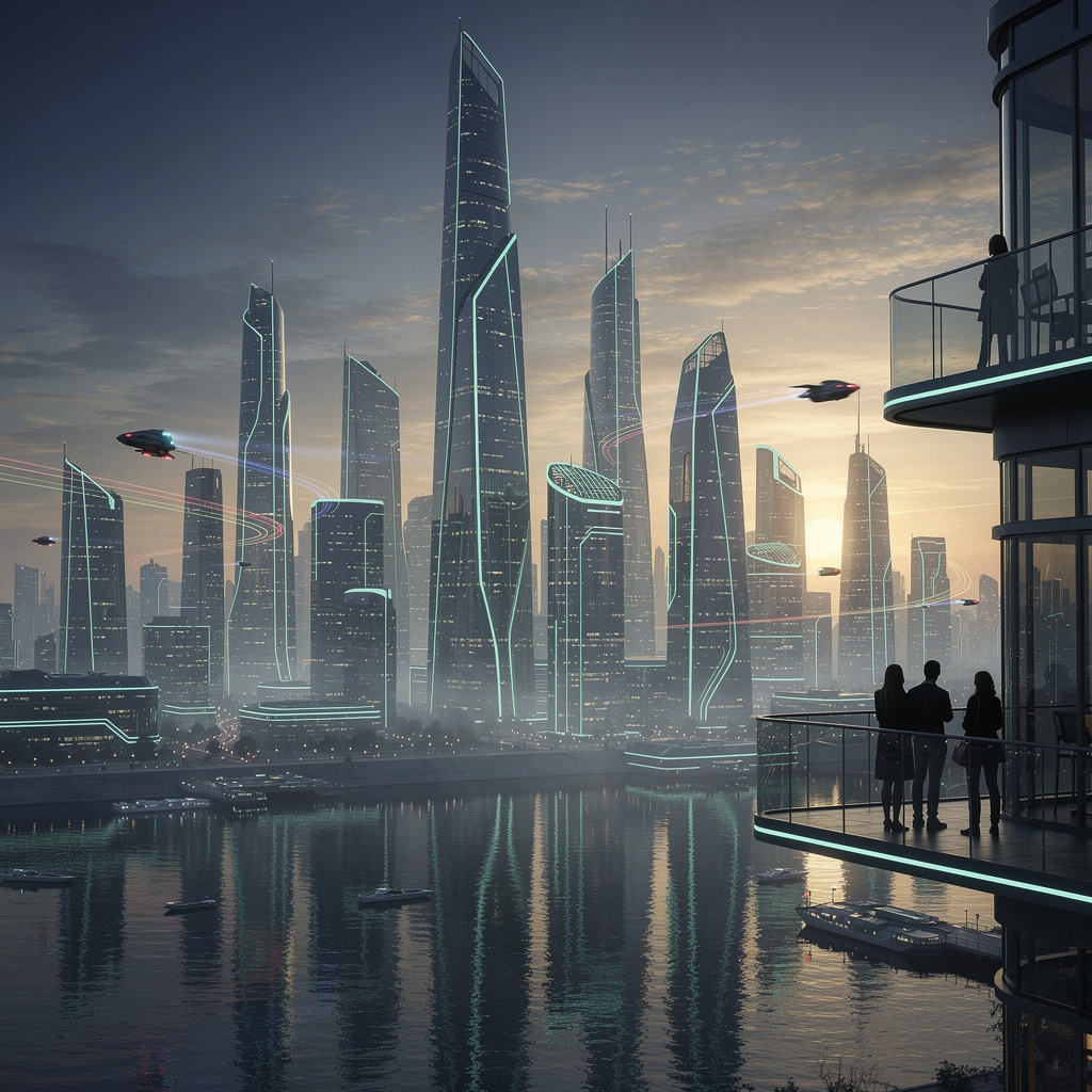Modern corporate office skyline